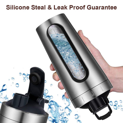Stainless Steel Sports Water Bottle Shaker Cup, Leak Proof 700ml/28OZ