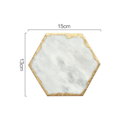 Natural Marble Trays Decorative Nordic Gold Stroke Candlestick Modern Jewelry Cosmetic Storage Tray Wedding Decoration Ornament