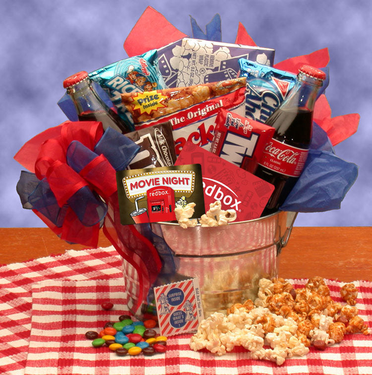 A Movie Night Gift Pail (Med) by GBDS - Includes free Ground Shipping