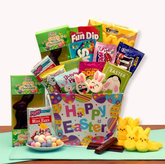 Hoppy Bunny Treats Easter Gift Basket by GBDS - Includes Free Ground Shipping