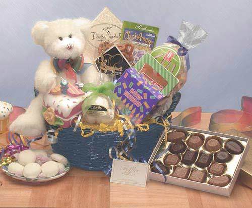Have A Beary Happy Birthday Gift Basket (Med) by GBDS - Includes Free Ground Shipping