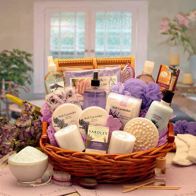 The Essence of Lavender Spa Gift Basket - Includes Free Ground Shipping